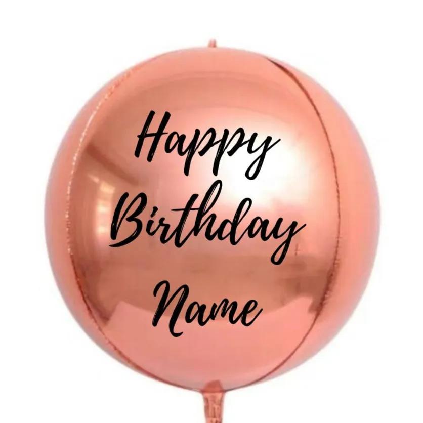 Rose Gold 4D Customized Helium Balloon