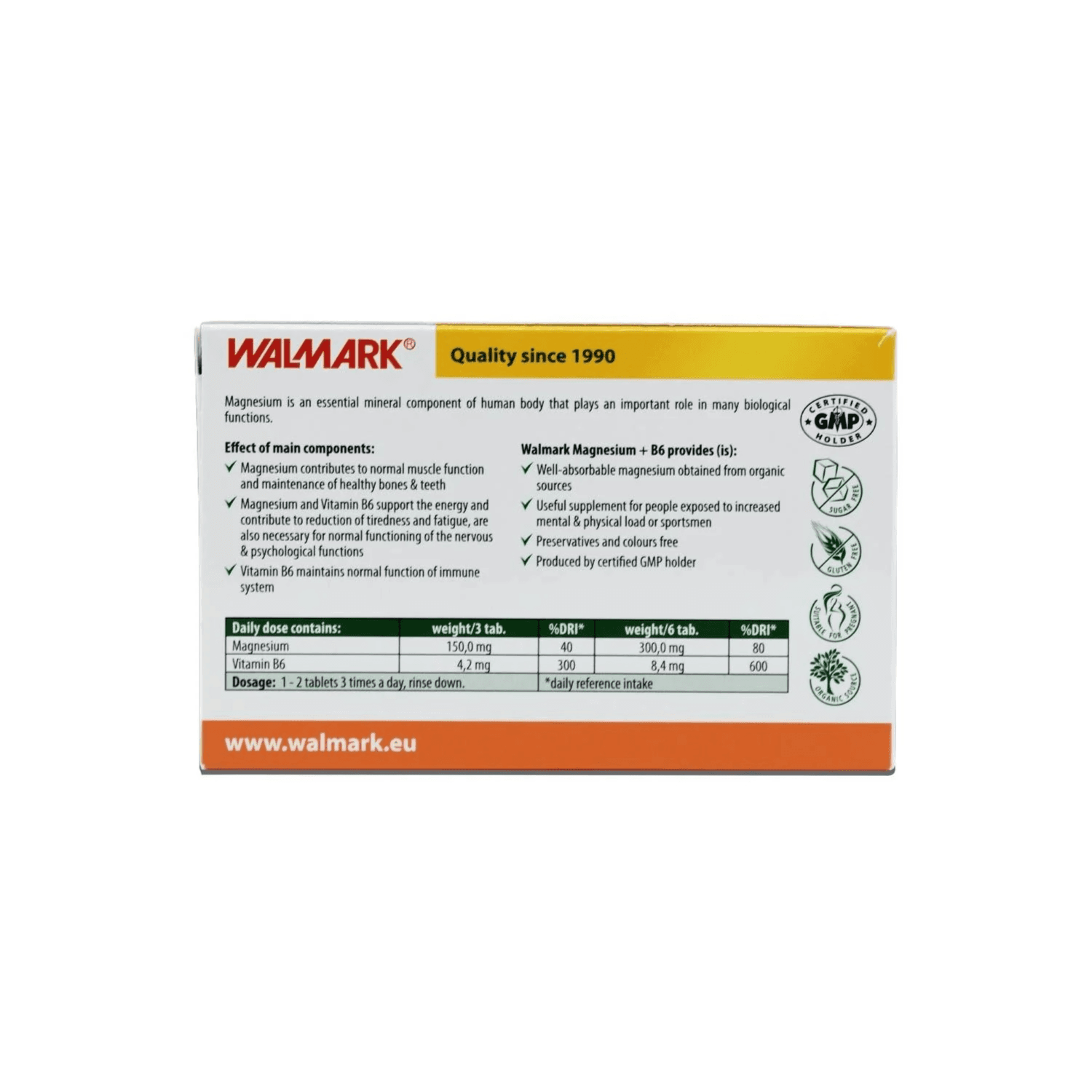 Walmark Magnesium + B6 30 Tablets For Energy & Vitality