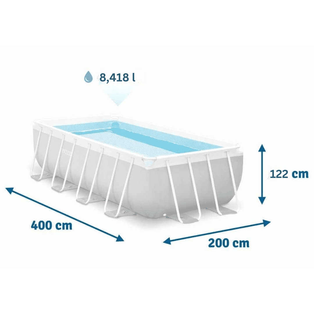 Intex Prism Frame Premium Pool 4m x 2m x 1.22m +Installation