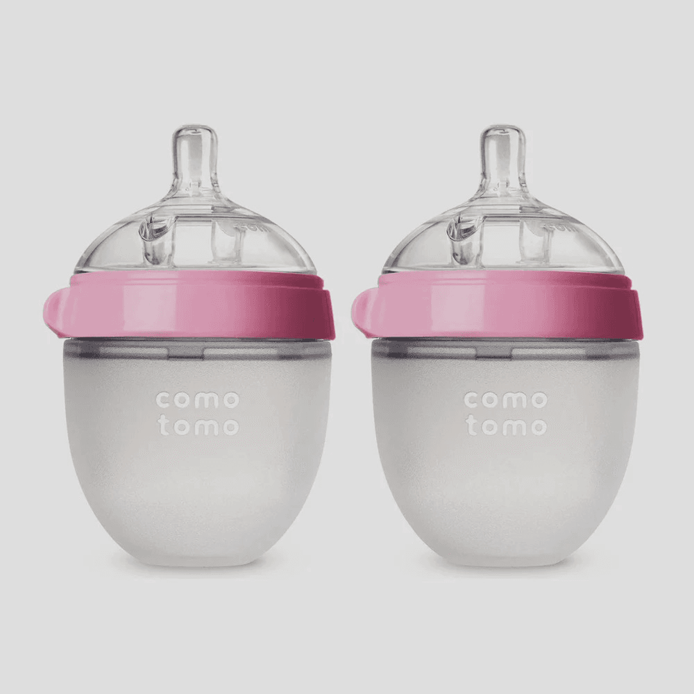 Comotomo Baby Bottle  5 oz (150 ml) - Pink - Pack of Two Bottles