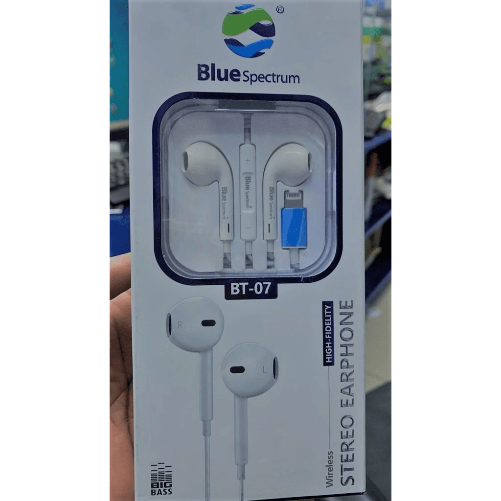 Stereo Earphone Blue Spectrum for iphone BT07