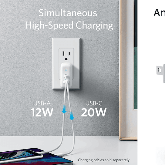 Anker Powerport Pd+2 Adaptor A2636K21 White