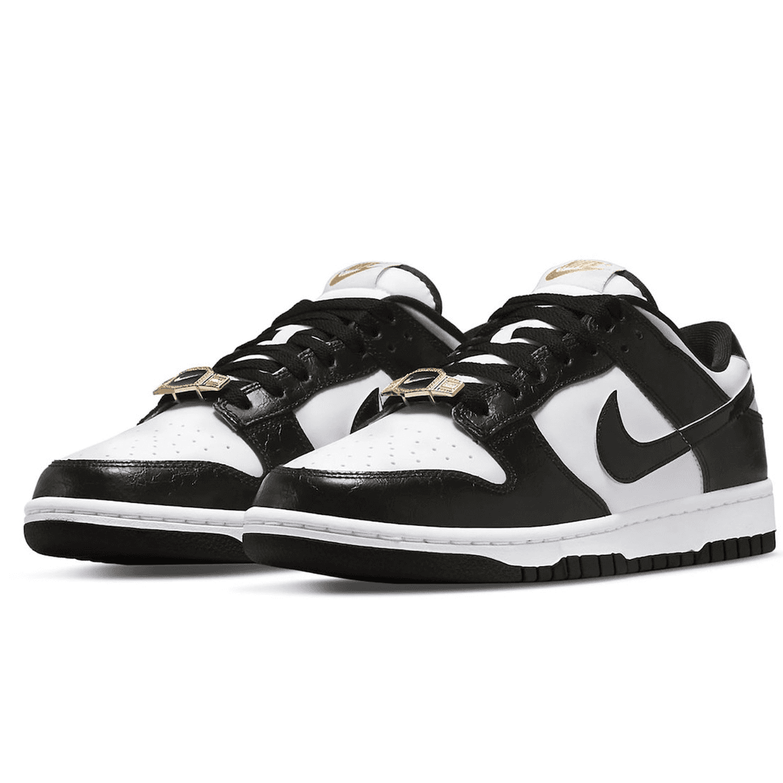 Nike Dunk White Black Metallic gold