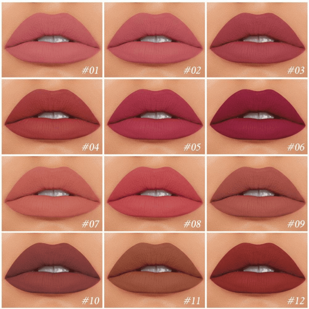 O.Two.O 12 Colors Matte And Strong Waterproof Lip Gloss