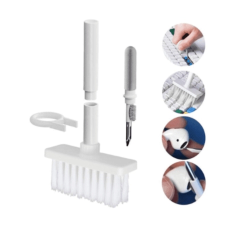 Green 5 In 1 Multifunctional Cleaning Brush White