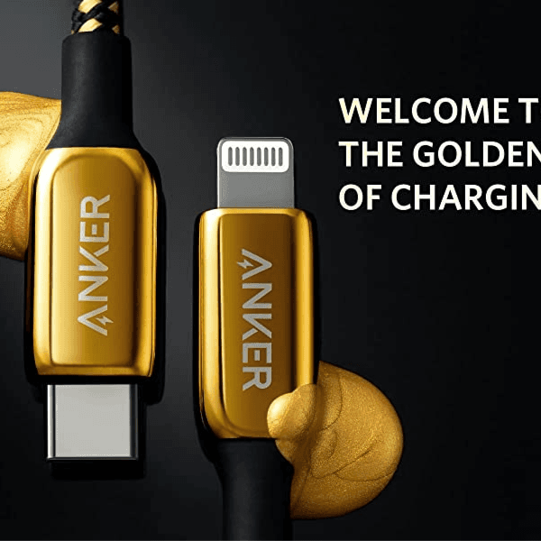 Anker Powerline+ Iii Usb-c To Lightning Connector 6ft/1.8m 24k Gold (a8843hb1)