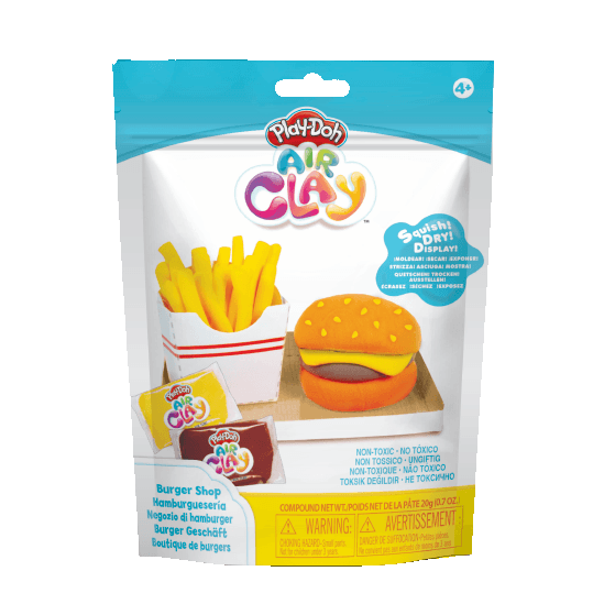 Play-Doh Air Clay -Foodie (Backery Shop -Burger Shop -Candy Shop)  (DGPD65)