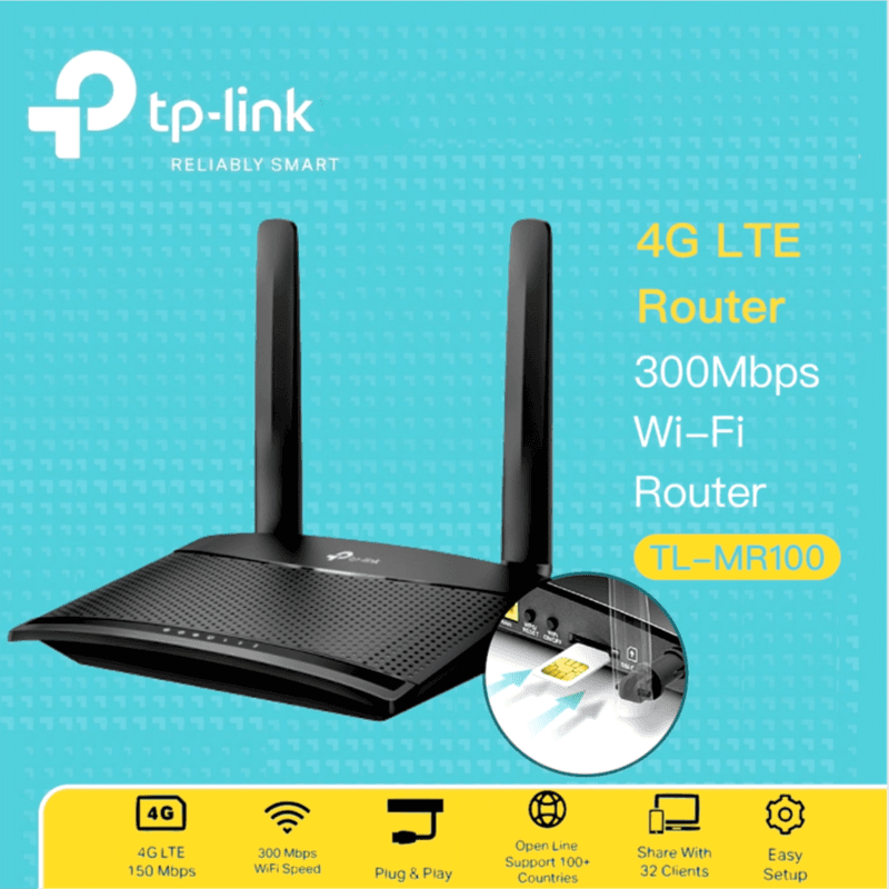 TP-Link TL-MR100 300 Mbps Wireless N 4G LTE Router