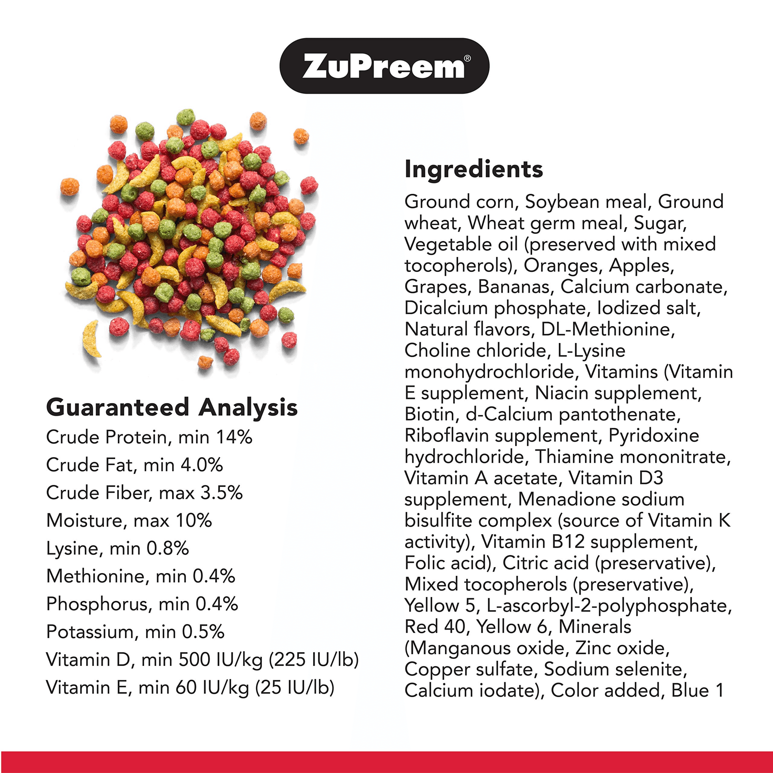 Zupreem Fruitblend Flavor With Natural Flavors