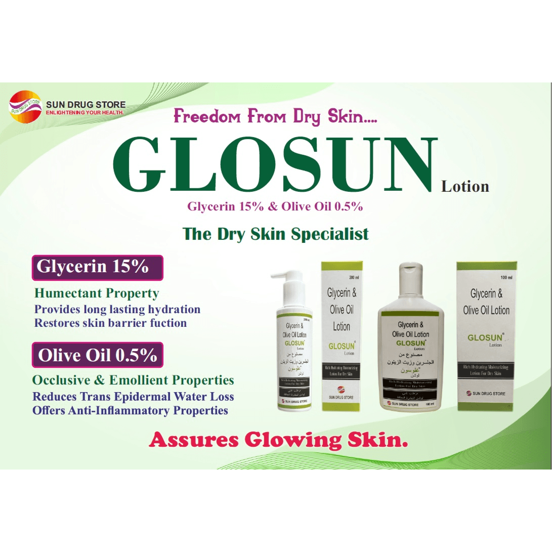 Glosun Lotion 200ml - Glycerin & Olive Oil Lotion