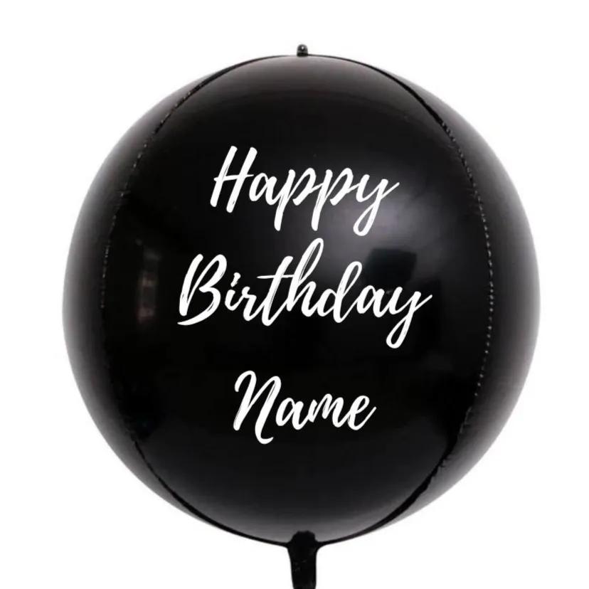 4D Black Hbd Customized Balloon