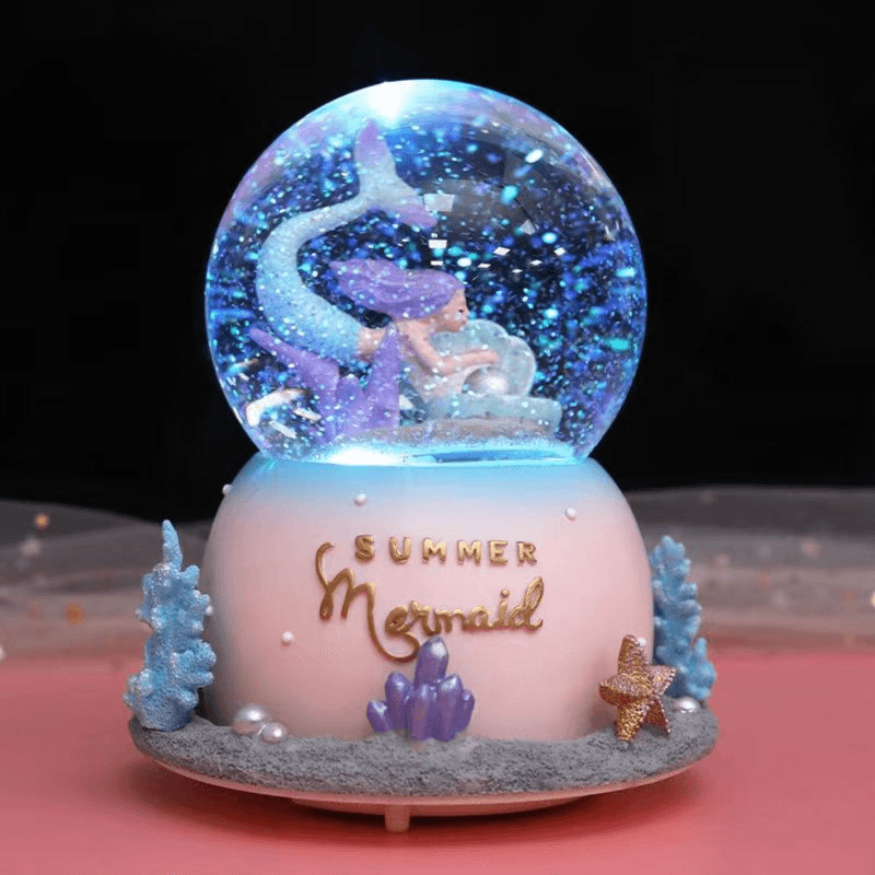 Summer Mermaid Rotating Crystal Ball