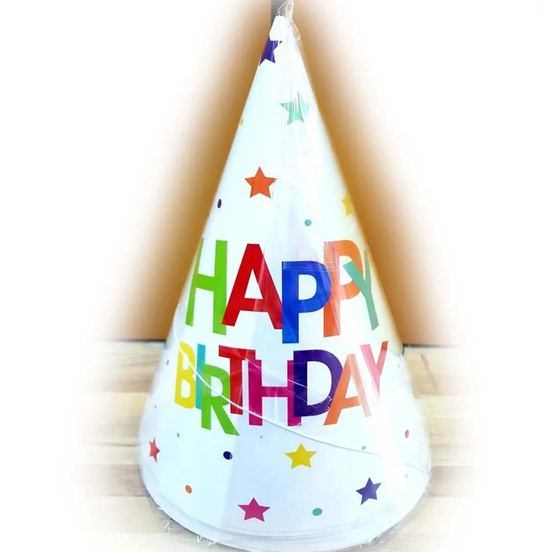 Happy Birthday Super Star Party Hut 22 X 14cm 10 Pieces