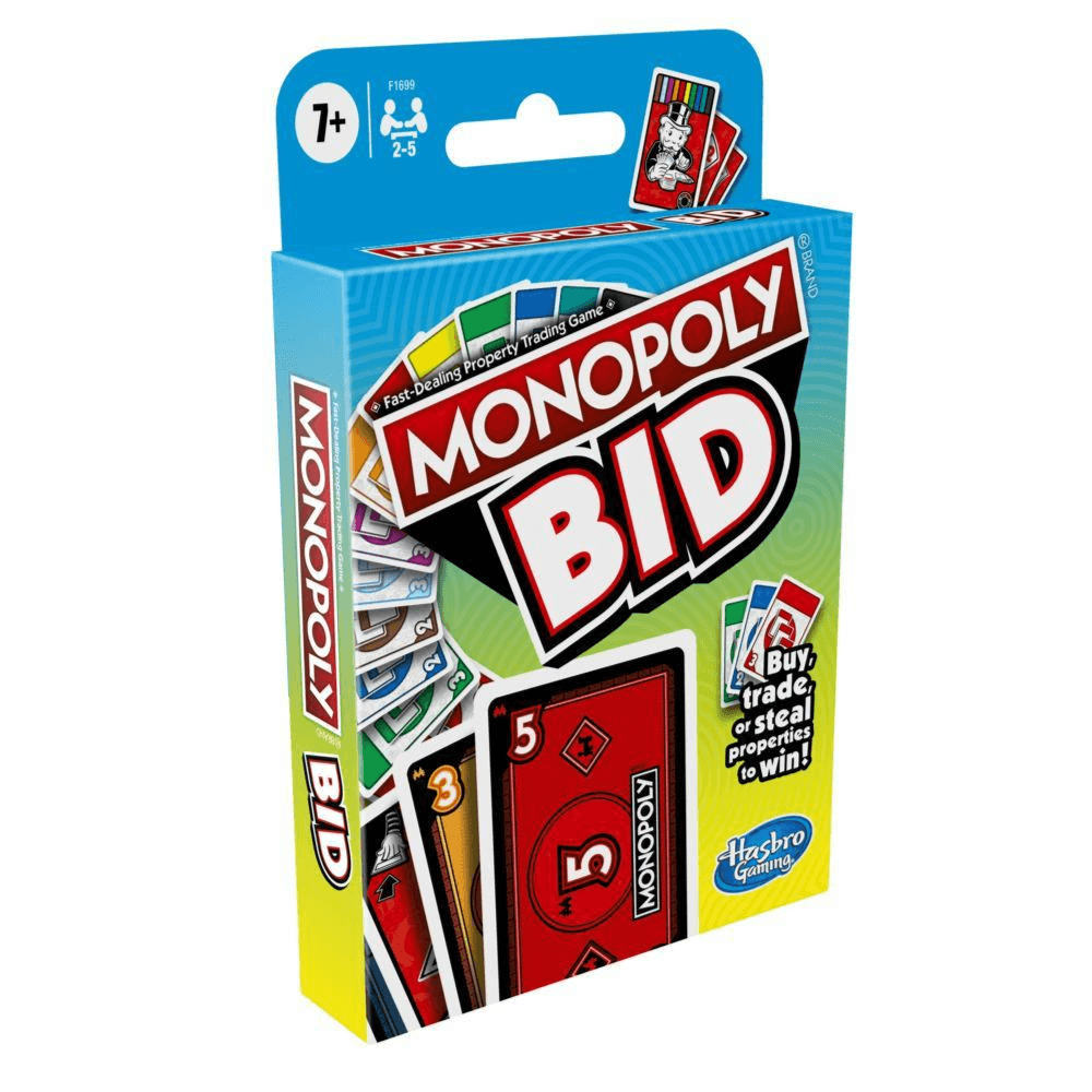 Monopoly Bid Game Quick-Playing Card Game For Families And Kids (GSMY17)