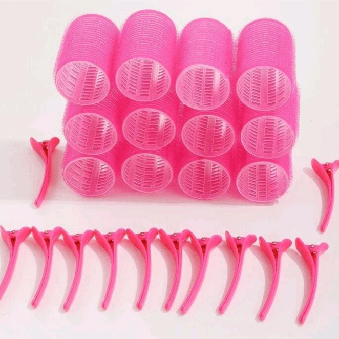 Hair Curler 12 Pieces + Hair Clips 12 Pieces, A-03