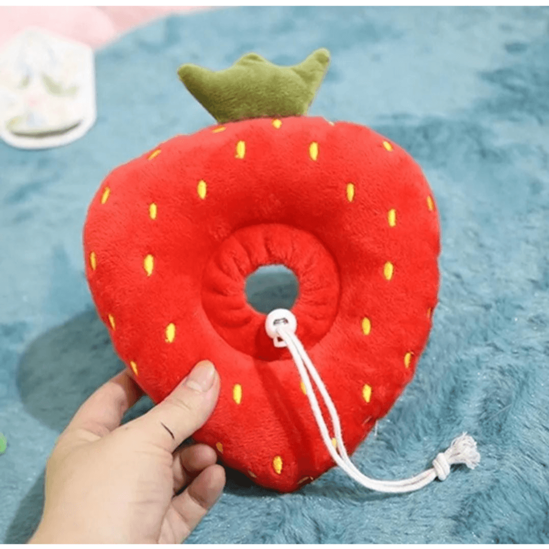 Pets Neck Ring Protection Collar Strawberry