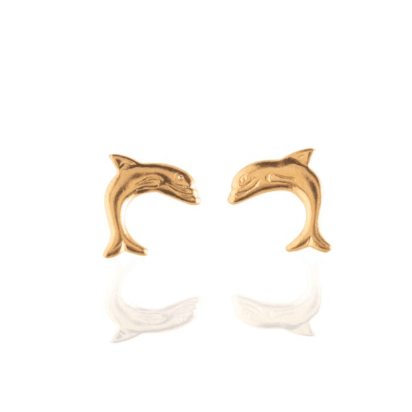 Tiny Ears - Stainless Steel Earrings - 22k Gold Plated - Assorted