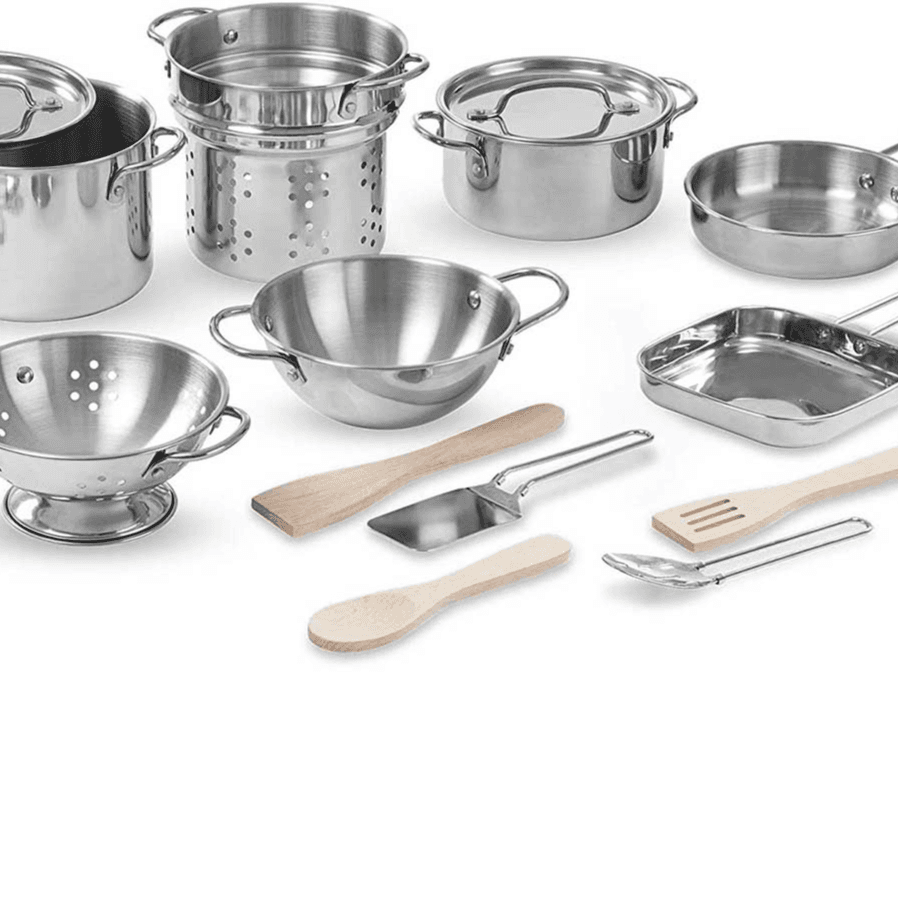 Deluxe Stainless Steel Pots & Pans Playset