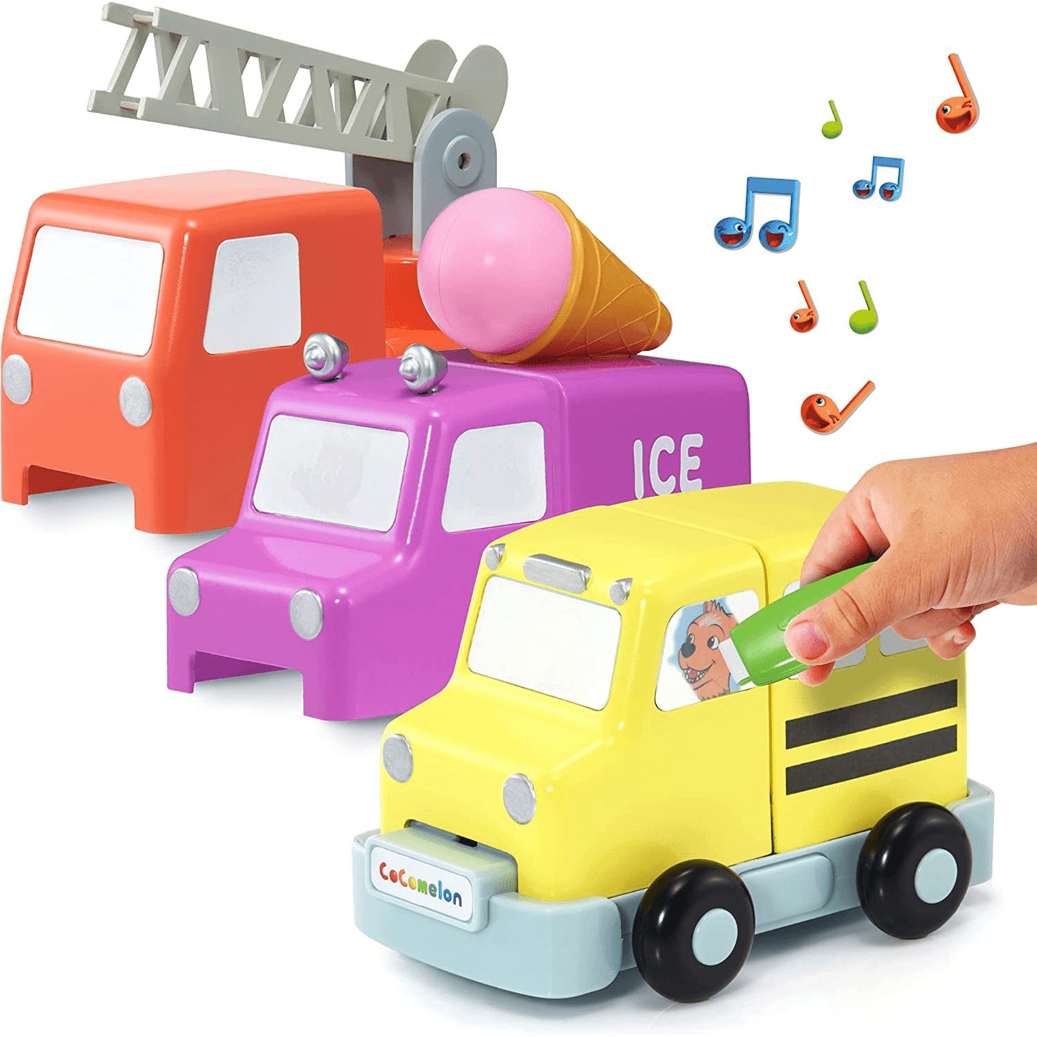 Cocomelon Build & Reveal Musical Vehicles (LMCM03)