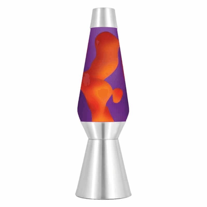 Lava Lamp Yellow Purple Silver