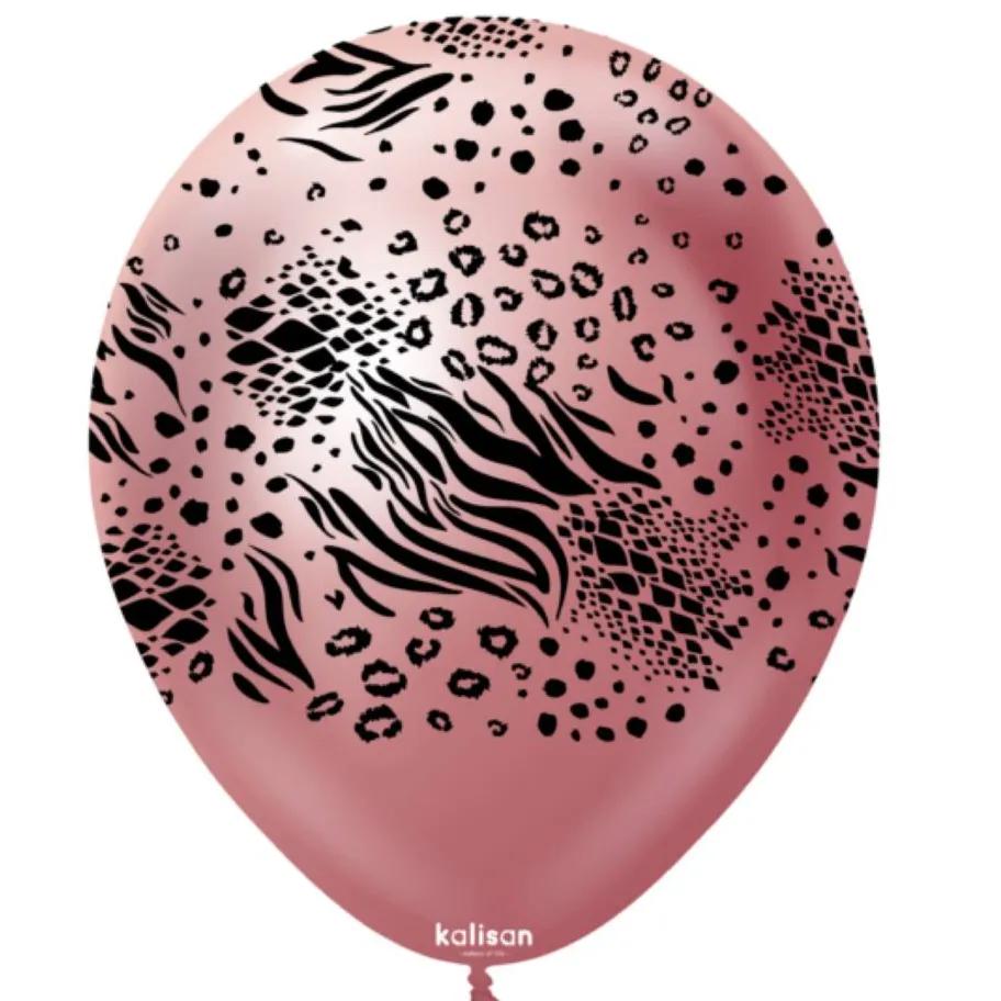 Rose Animal Print Helium Balloon