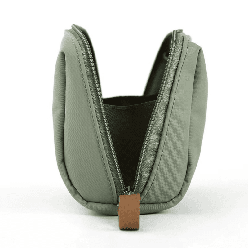 Compact Cosmetic Bag! Hard Green