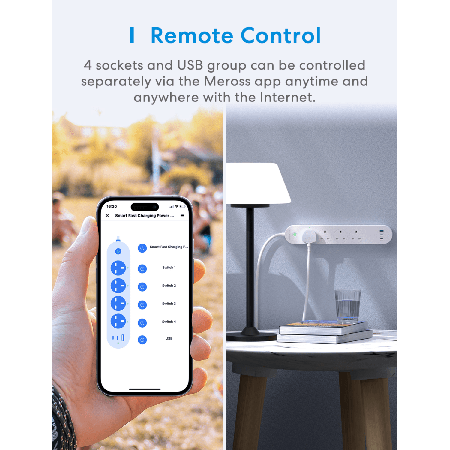 Meross Smart Fast Charging Power Strip X3 Kit