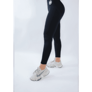 Gympanthere Sustainable Active Wear Leggings Designed With The Gympanthere Logo Black Color