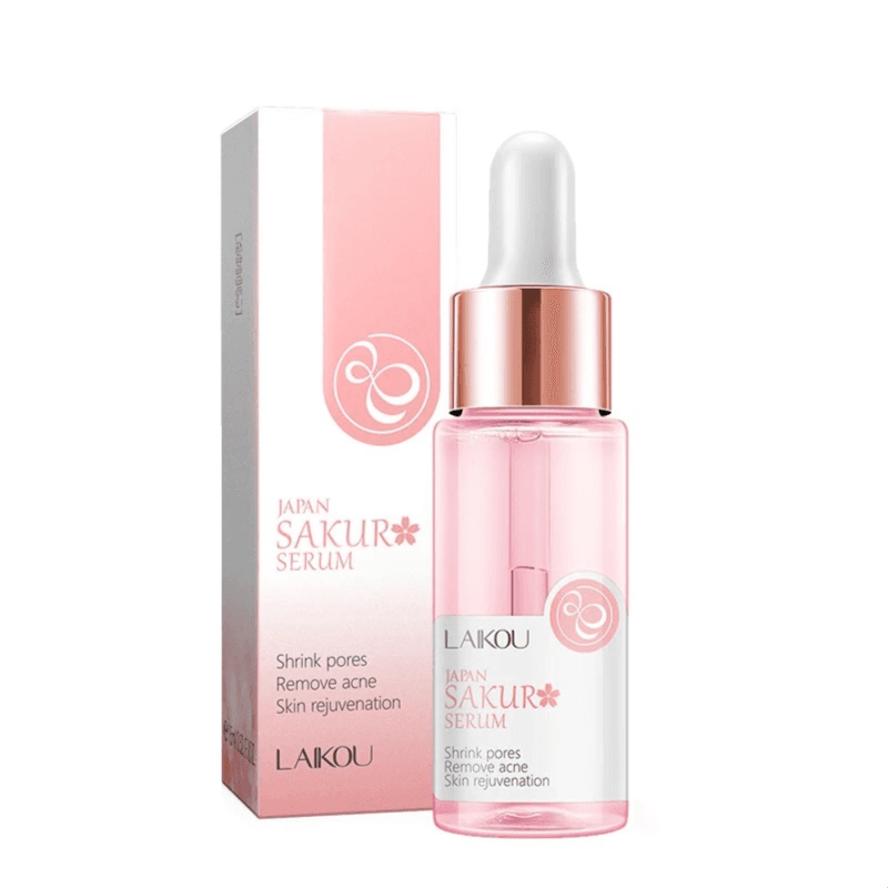 Sakura Face Fluid Essence Moisturizing Skin Shining Cherry Blossom Hyaluronic Acid Serum Essence Shrink Pores Tightening Skin Face Solution