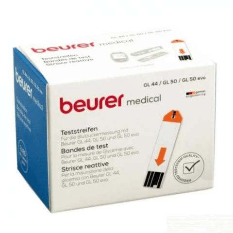 Beurer Gl 44 Mg/dl Blood Glucose Monitor In White + 50 Strips