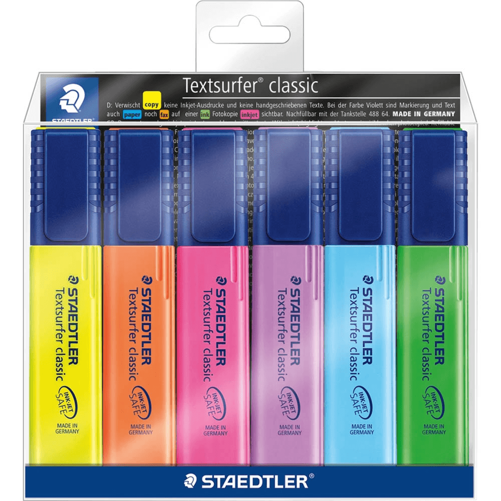 Staedtler Textsurfer Highlighter Pack Of 6 Colors (Hlst02)