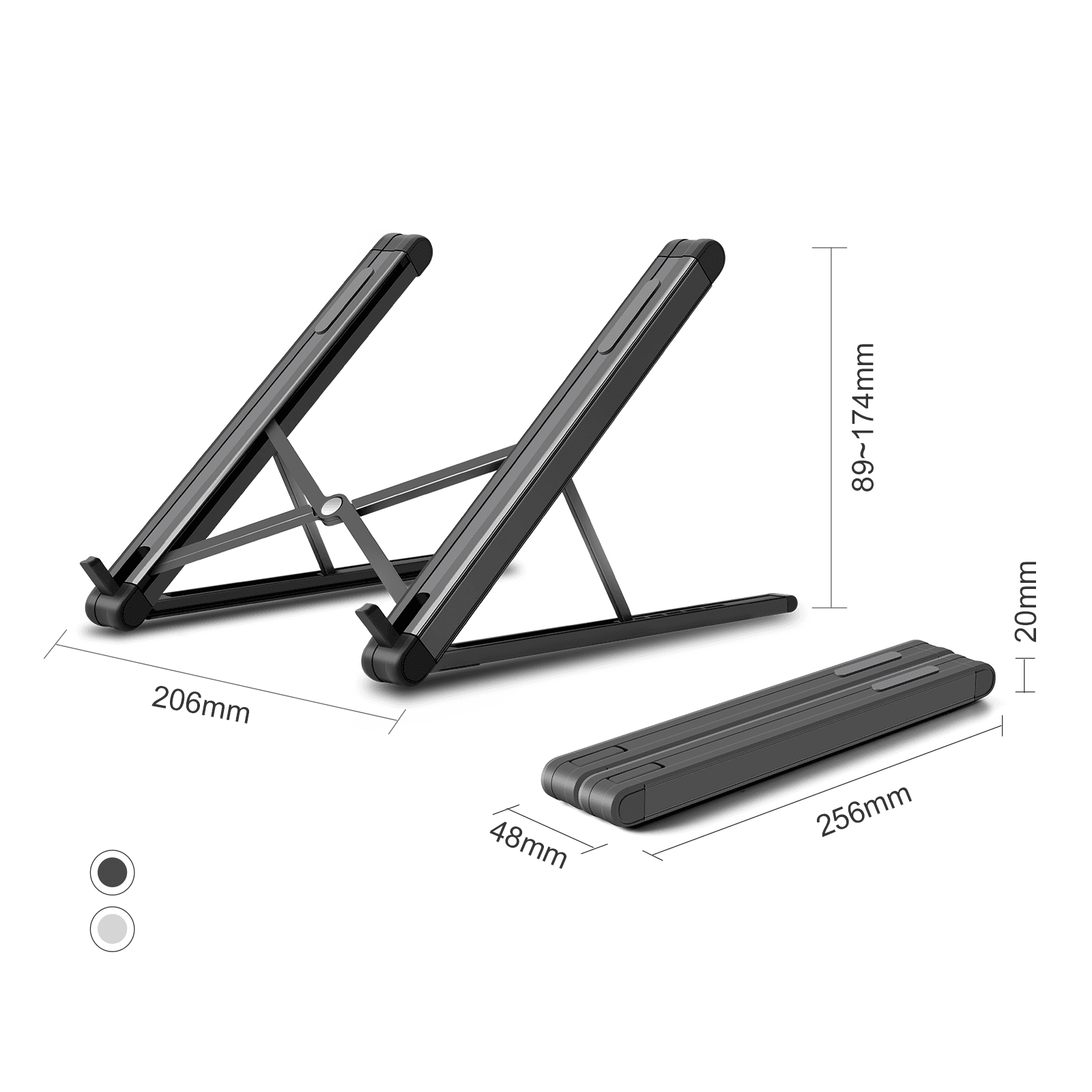 Portable And Foldable Laptop And Tablet Stand Jp-2 -black