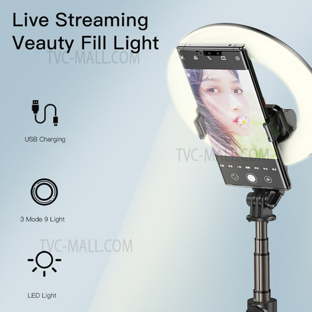 Yesido Wireless Ring Light Selfie Stick – SF12