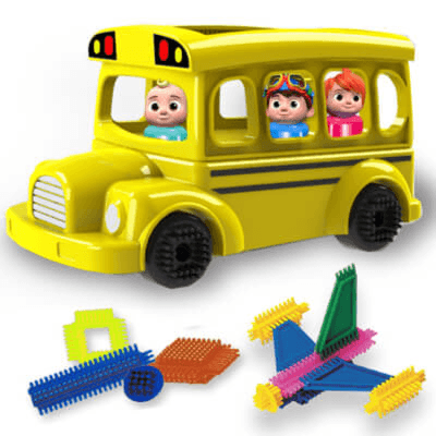 CoComelon School Bus Building Blocks Playset