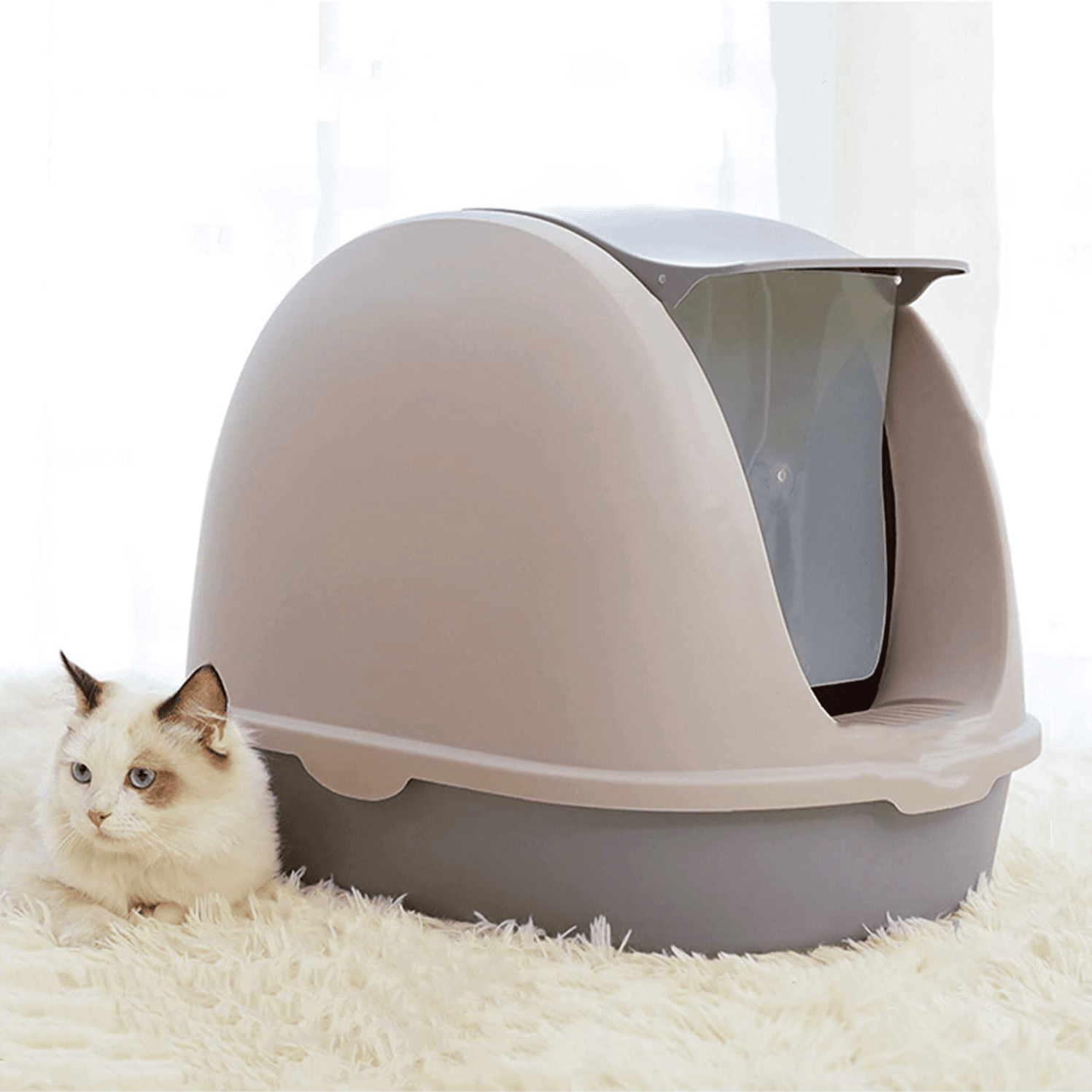 Hooded Kittie Cat Litter Box With Lid