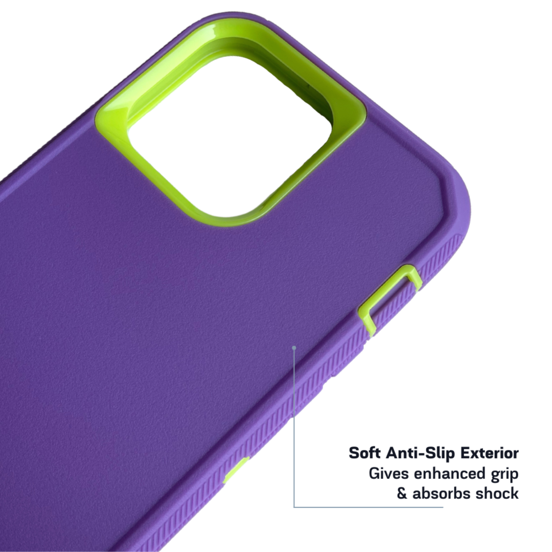 Armor Protective Case iPhone 14 Pro Max Purple Green