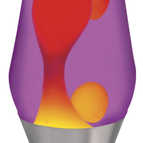 Lava Lamp Yellow Purple Silver