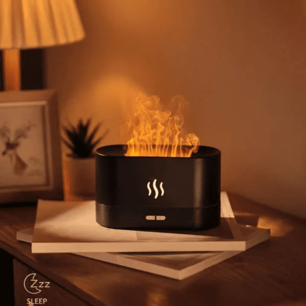 Flame Aroma Diffuser And Humidifier-Black