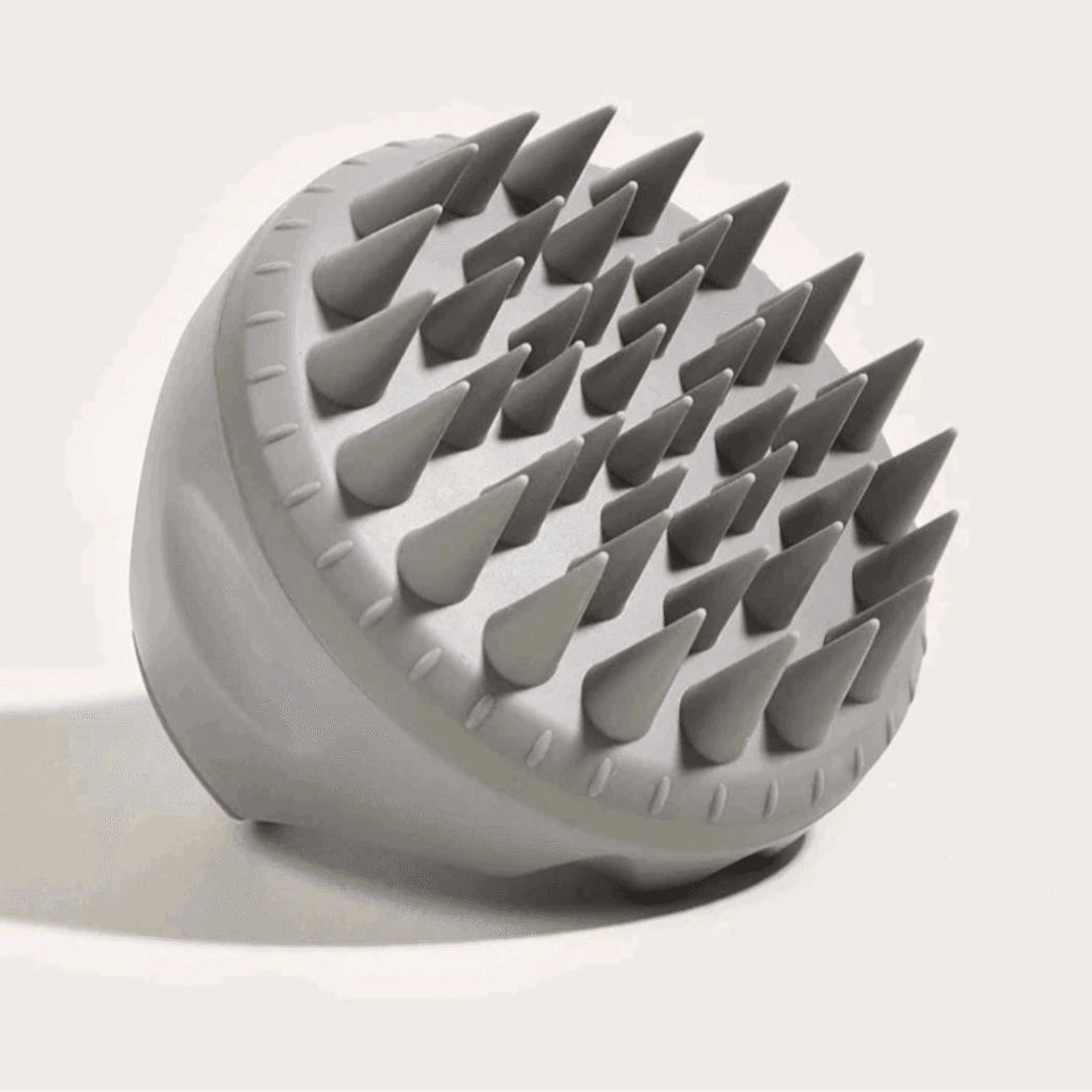 Silicone Scalp Massage Brush, Gray, T-02