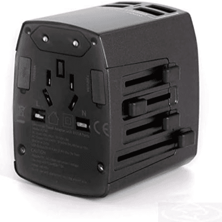 Anker Universal Travel Adapter with 4 USB Ports – Black