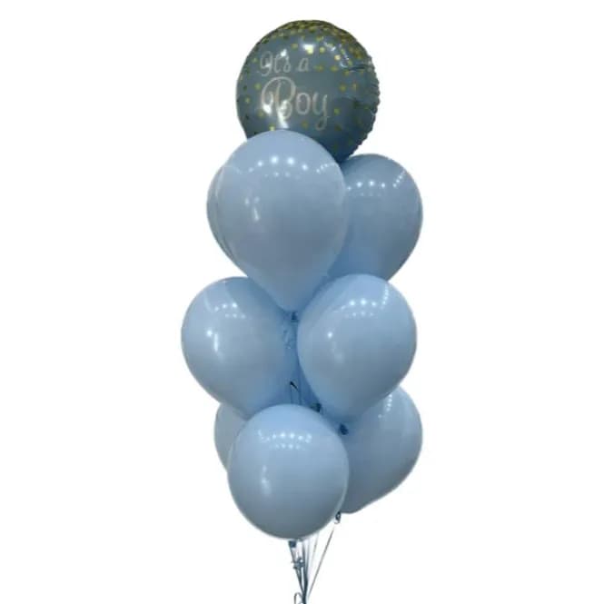 Baby Boy Helium Balloons Set 6