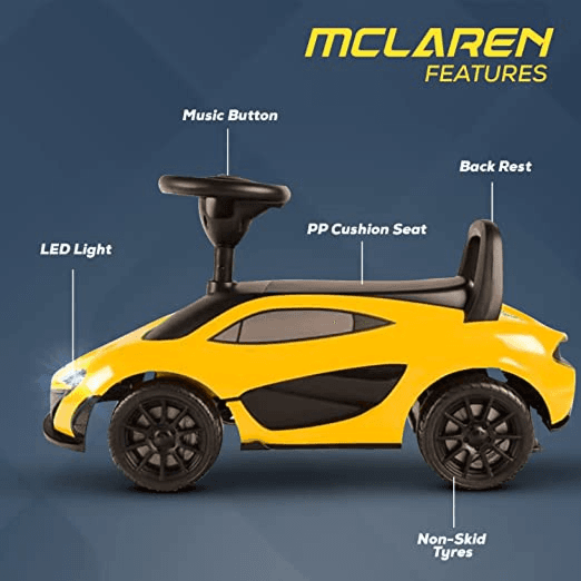 Baybee Licensed Mclaren Push Ride On Kids Car- (ROBY04_YW)