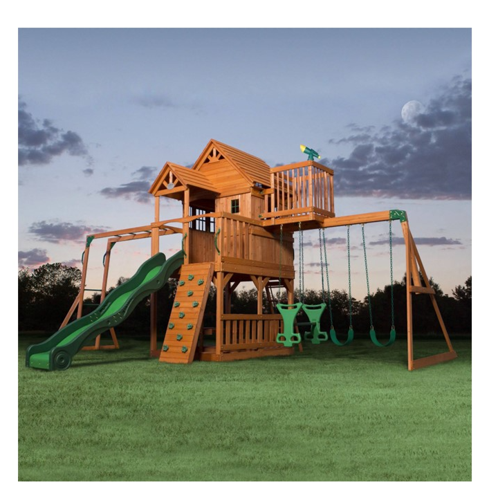 Backyard Discovery Skyfort - II Wooden Cedar Swing Set