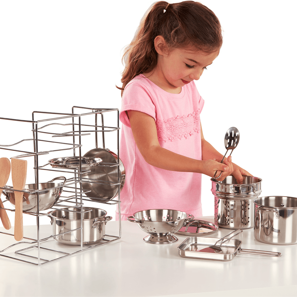 Deluxe Stainless Steel Pots & Pans Playset