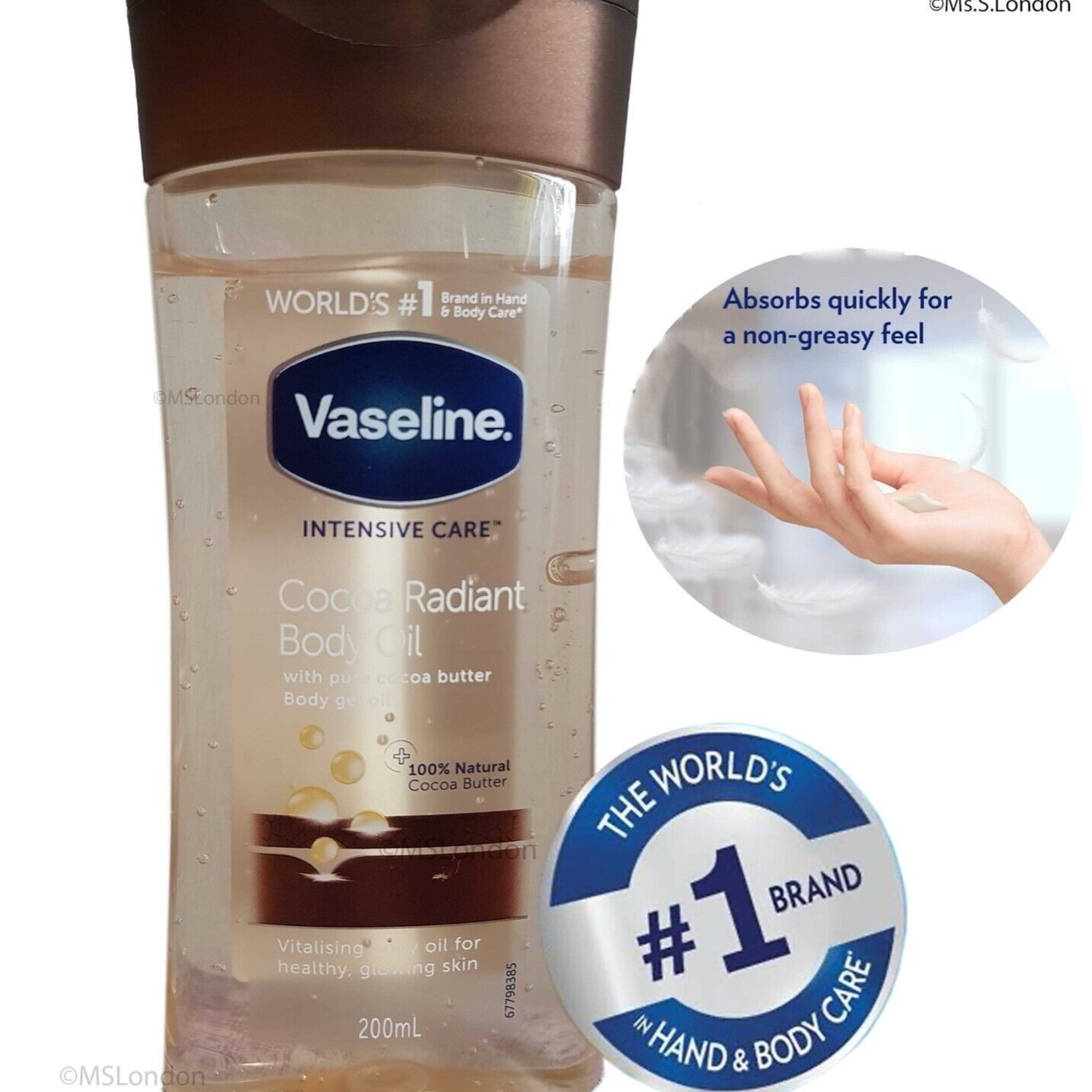 Vaseline Body Gel Oil Cocoa Radiant 200ml