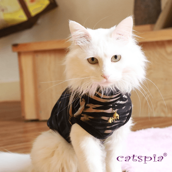 Catspia Calico Dog & Cat Fleece Vest-off White Large