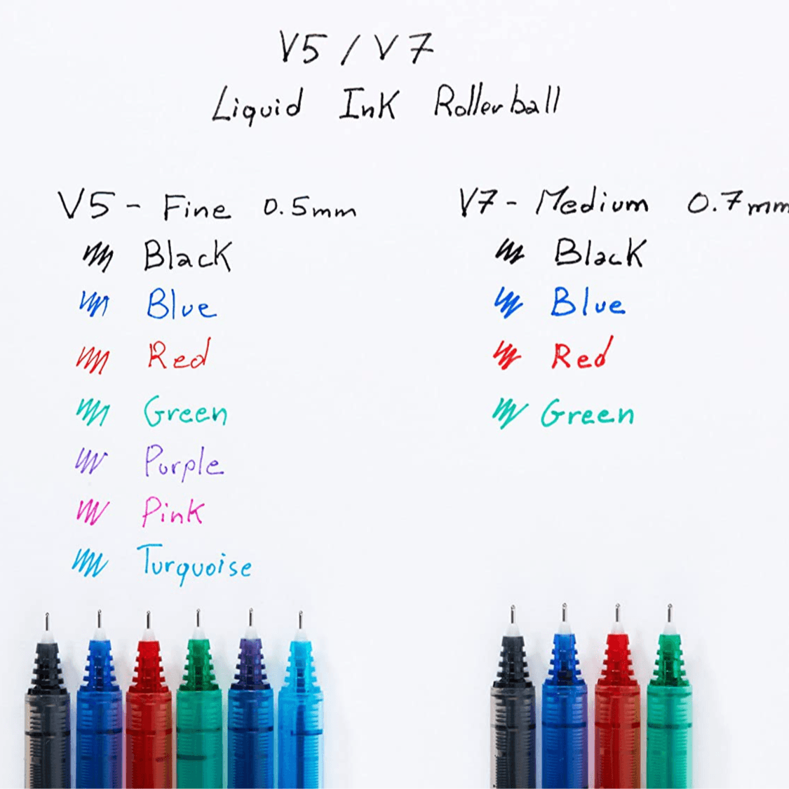 Pilot Liquid Pen V7 Hi-Techpoint 0.7 Pack Of 4 (Pnpt20)