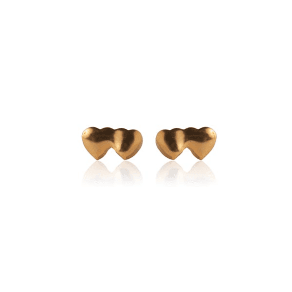 Tiny Ears - Stainless Steel Earrings - 22k Gold Plated - Assorted