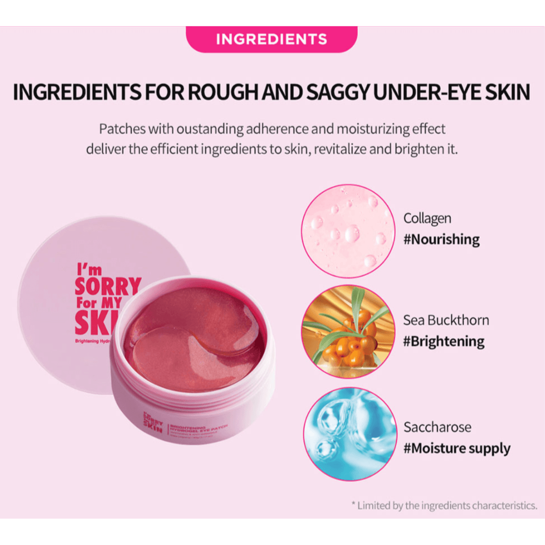 I Am Sorry For My Skin Hydrogel Eye Patch Brightening