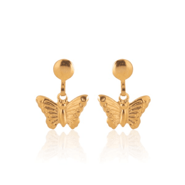 Tiny Ears - Stainless Steel Earrings - 22k Gold Plated - Assorted